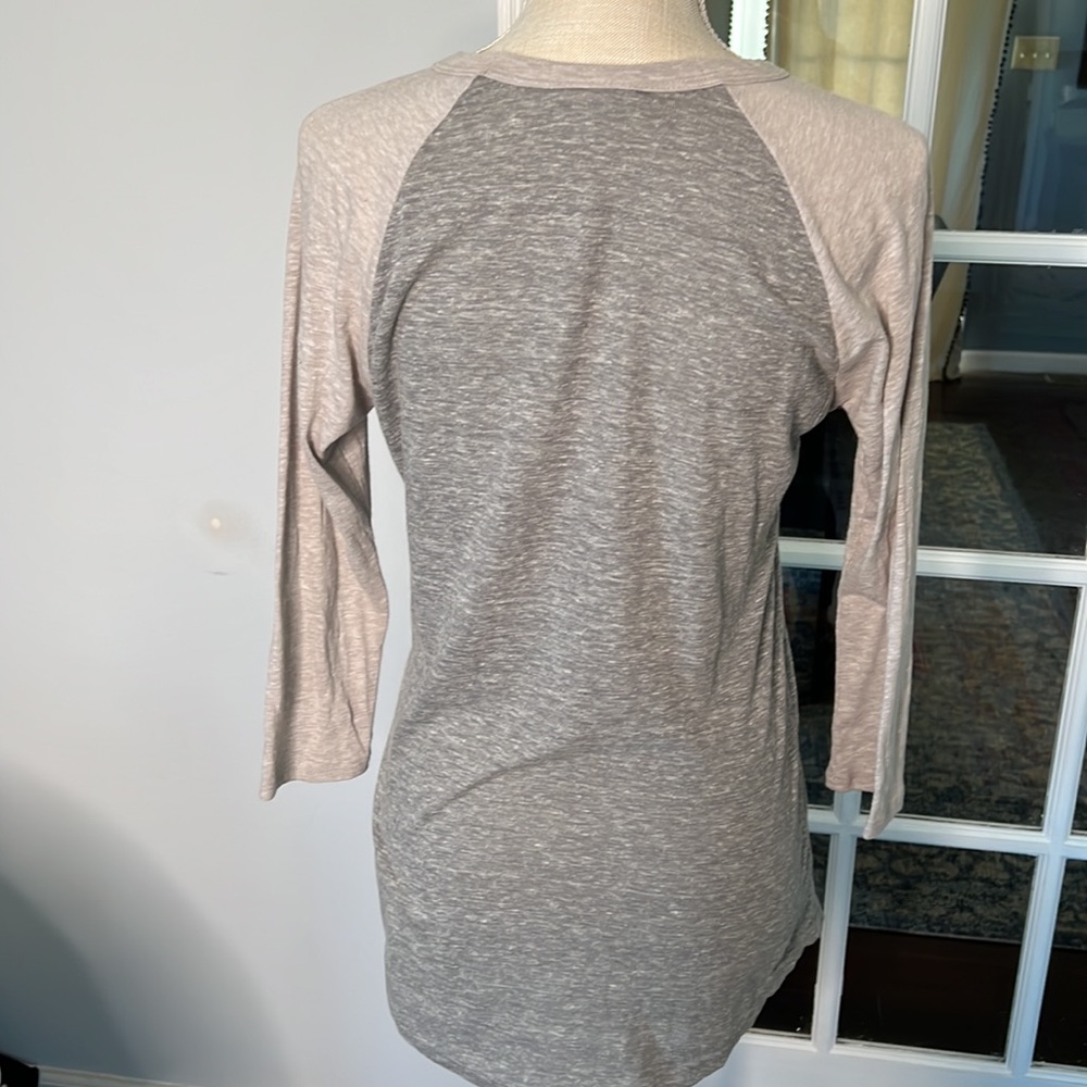 LULAROE long sleeve baseball tee, grey, size XS - Picture 4 of 6